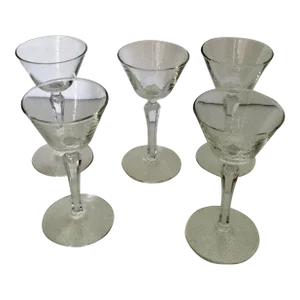 Vintage Aperitive Cordial Glasses Set of 5