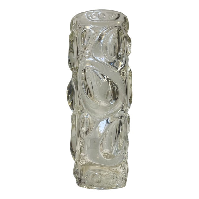 Vintage Glass Vase by Frantisek Peceny for Sklo Union, Czech, 1970s For Sale
