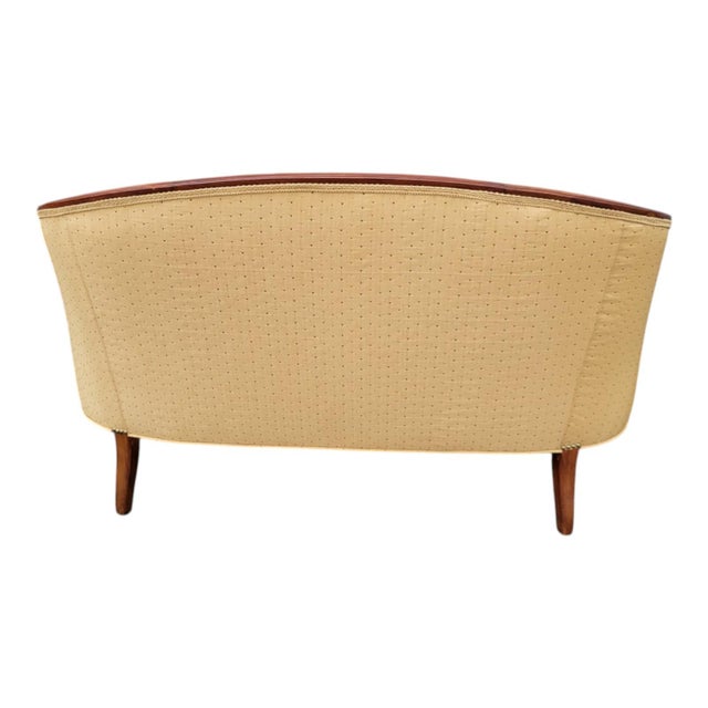 1920s Antique American Loveseat Sofa - Refurbished Walnut Frame For Sale - Image 11 of 18