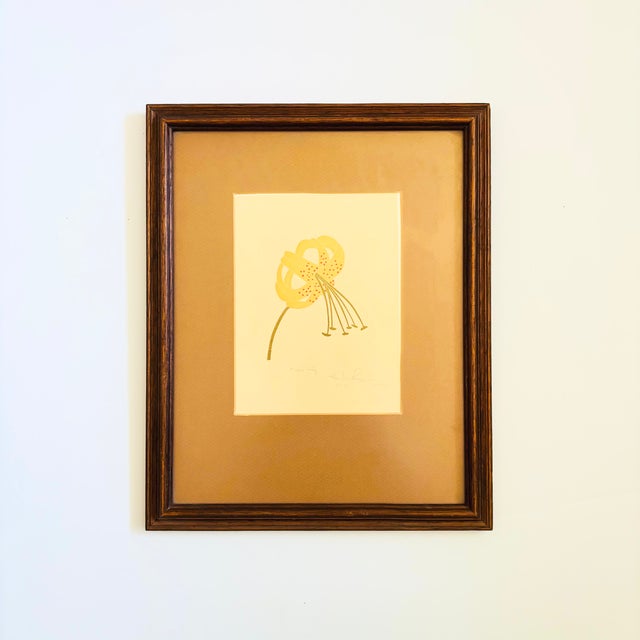 Mid-Century Modern 1970s Tiger Lily Original Signed Serigraph For Sale - Image 3 of 11