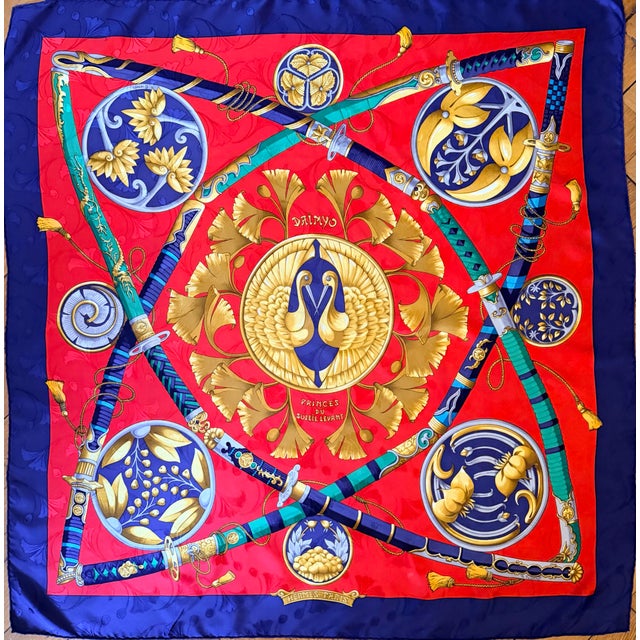 Hermès Daïmyo Silk Scarf 1998 Designed by Françoise Faconnet For Sale In New York - Image 6 of 12