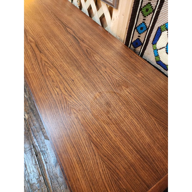 Brown Vintage Mid Century Modern Rosewood Credenza by P. Vestergaard | Sliding Door Sideboard Cabinet | Danish Modern Storage Console, Attributed For Sale - Image 8 of 17