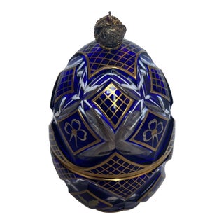 1900s Theo Faberge Winter Egg St. Petersburg Collection For Sale