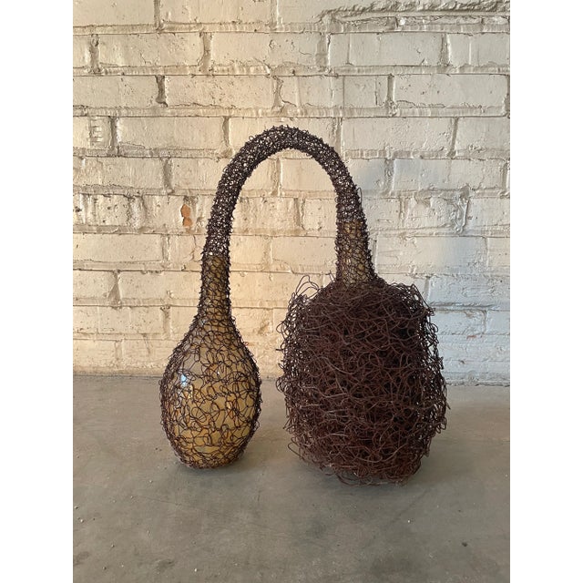 1990s Lucy Slivinski Contemporary Sculpture of Found Objects and Woven Metal For Sale - Image 5 of 8