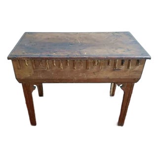 1920s Antique Primitive Tramp Art Table For Sale