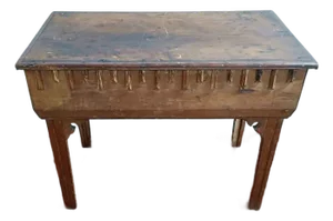 1920s Antique Primitive Tramp Art Table