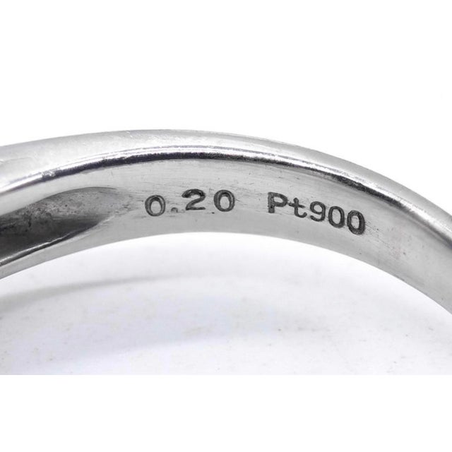 Blue Platinum Sapphire & Diamond Moi Et Toi Crossover Ring For Sale - Image 8 of 10
