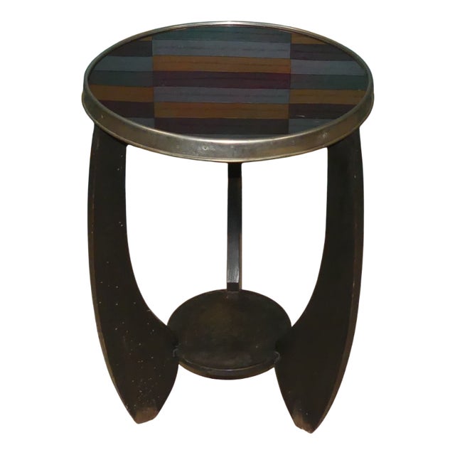 Art Deco Amsterdam School Side Table, Netherlands For Sale