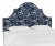 Halsted Headboard in Blue Leopard, Full For Sale In Chicago - Image 6 of 6
