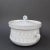 Vintage french ceramic tureen by roger capron (circa 1960s). A luscious creamy white base with subtle grey-blue hues in...