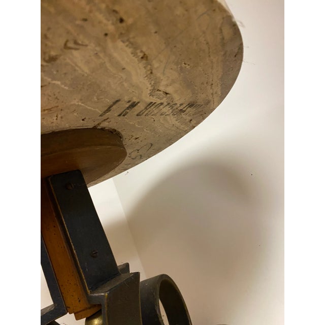 Stone 1970s Mid-Century Modern Italian Marble Top Table Plant Stand For Sale - Image 7 of 9