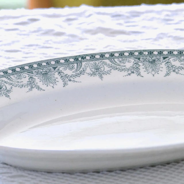 Large 19th Century Oval Dish Iron Earth Wilbur Moulin Des Loups, 1890s For Sale - Image 4 of 8