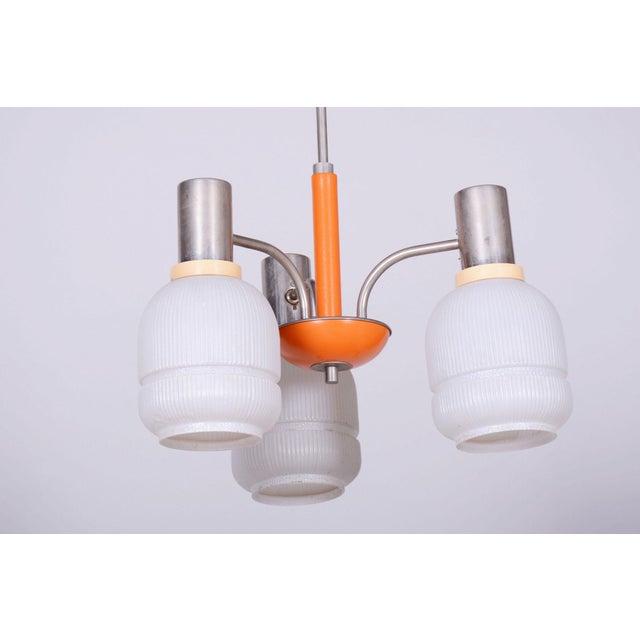 Maker: Drukov This stylish and highly elegant chandelier, originating from the 1970s from Czechoslovak production by the...