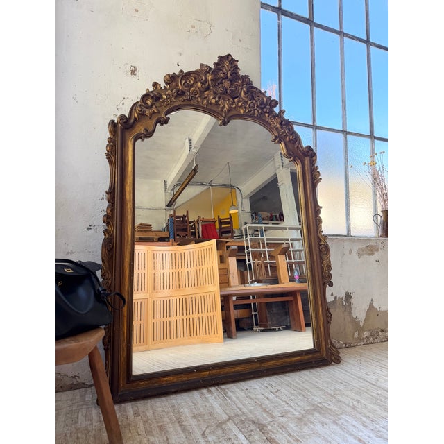 Antique Wooden Fireplace Mirror, 1800 For Sale - Image 6 of 18