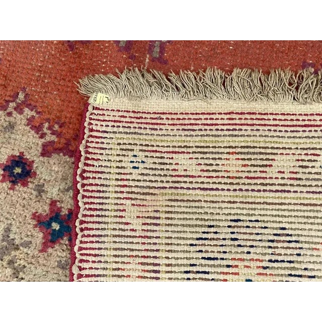 Antique European Hand Knotted Oushak Design Rug For Sale - Image 16 of 17