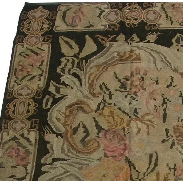 Antique Bessarabian Floral Rug 10'1'' X 6'4'' For Sale - Image 4 of 5