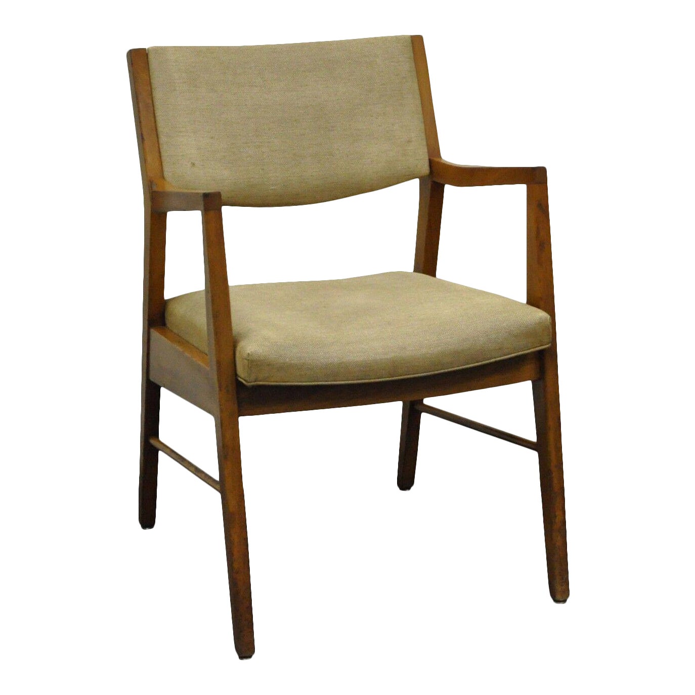 Vintage Mid Century Modern Walnut Office Desk Arm Chair Danish Style