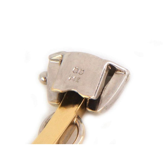 Mid 20th Century Open Design 14k Two Tone Gold Link Bracelet For Sale - Image 4 of 4