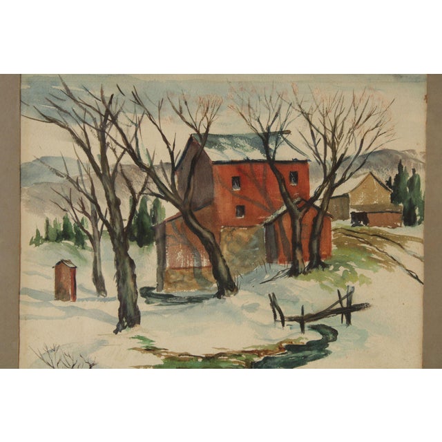 Deane Uptegrove Watercolor Painting, 'Early Spring in Sussex' For Sale - Image 9 of 12