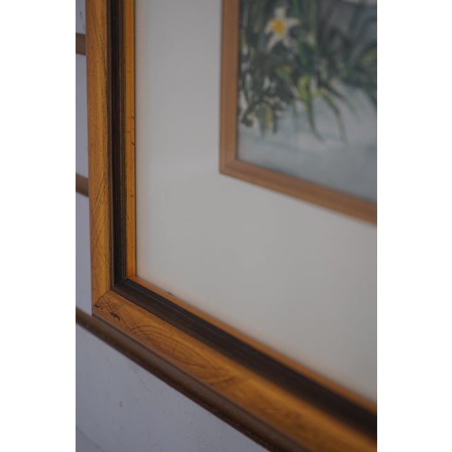 Paint Artist Signed Professionally Framed Steps Watercolor For Sale - Image 7 of 12