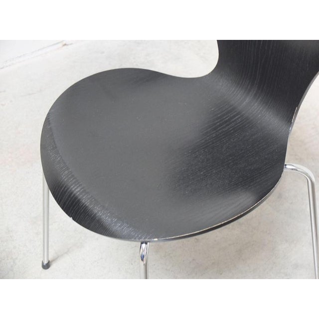 Vintage Black Series 7 Chairs by Arne Jacobsen for Fritz Hansen, 1955, Set of 4 For Sale - Image 10 of 18