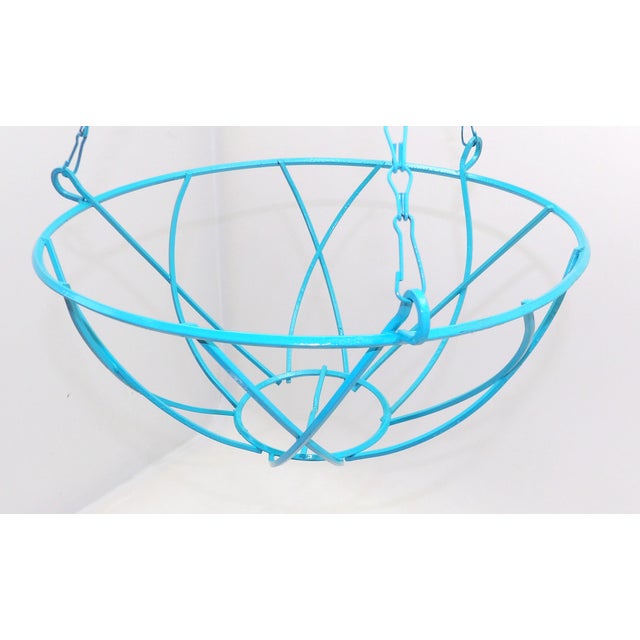 Vintage Aqua Hanging Fruit Basket Chairish