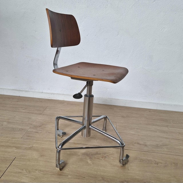 Office Swivel Chair in Plywood from Bremshey & Co., 1950s For Sale - Image 4 of 10