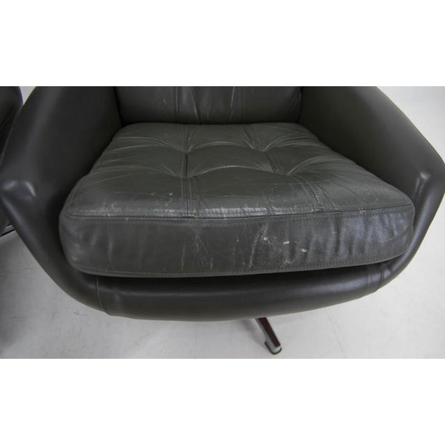 Gray Mid-Century Modern Swivel Rocking Chair, 1970s For Sale - Image 8 of 12