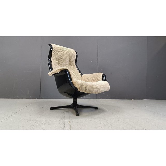 Textile Mid-Century Space Age Galaxy Armchair by Alf Svensson for Dux, 1968 For Sale - Image 7 of 9