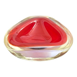 Murano Sommerso Glass Geode Bowl Flavio Poli For Sale