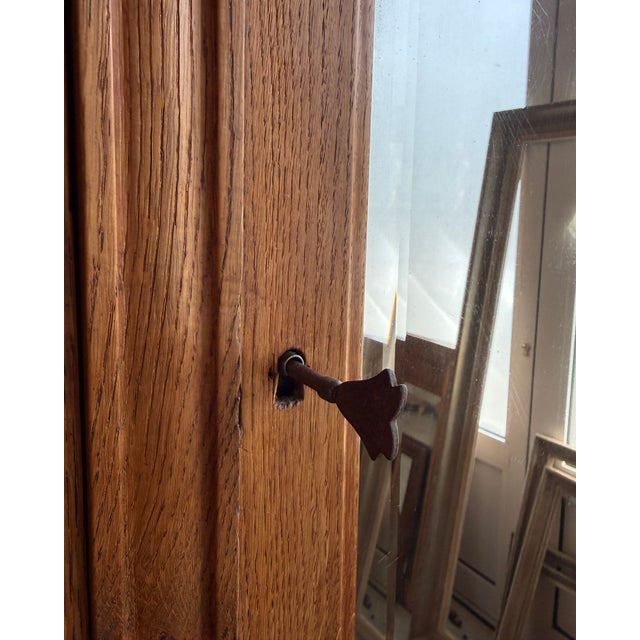 Large Art Deco Oak Wardrobe, 1930s For Sale - Image 12 of 16