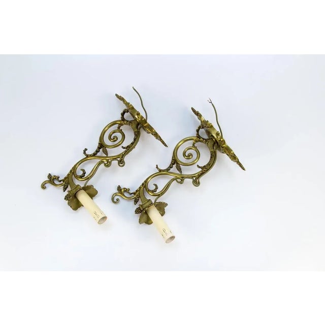 French Neoclassical Style Bronze Wall Lights, Set of 2 For Sale - Image 11 of 18