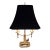Mid 20th Century Frederick Cooper Brass Bouillotte Lamp With Black Tole Shade, Chicago For Sale