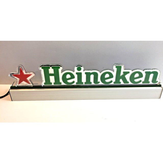 Illuminated Advertising Sign frm Heineken, 1980s For Sale - Image 3 of 11