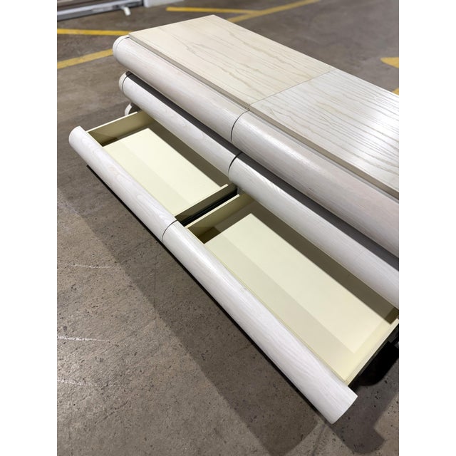 1980s Pair of Postmodern Bullnose Nightstands, End Tables or Buffet For Sale - Image 14 of 18