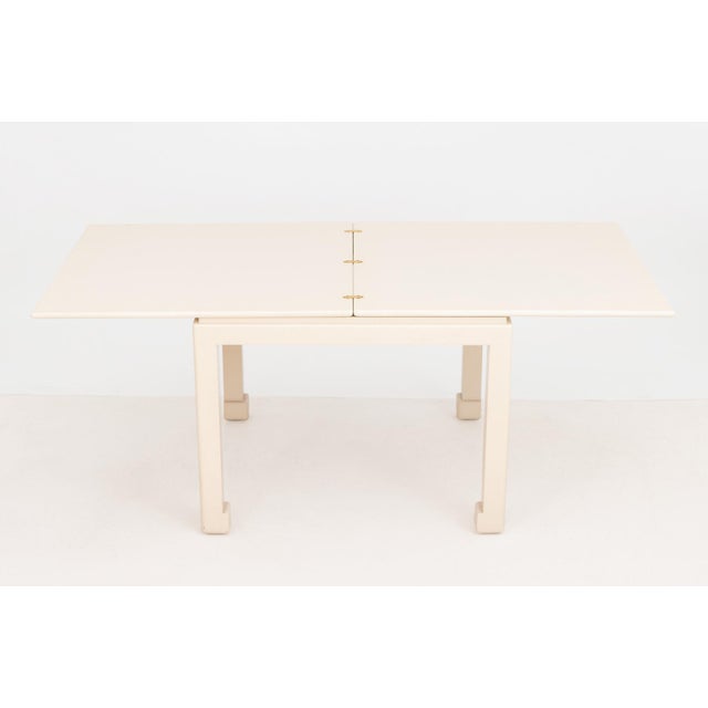Late 20th Century James Mont Style White Painted Dining Table For Sale - Image 5 of 7