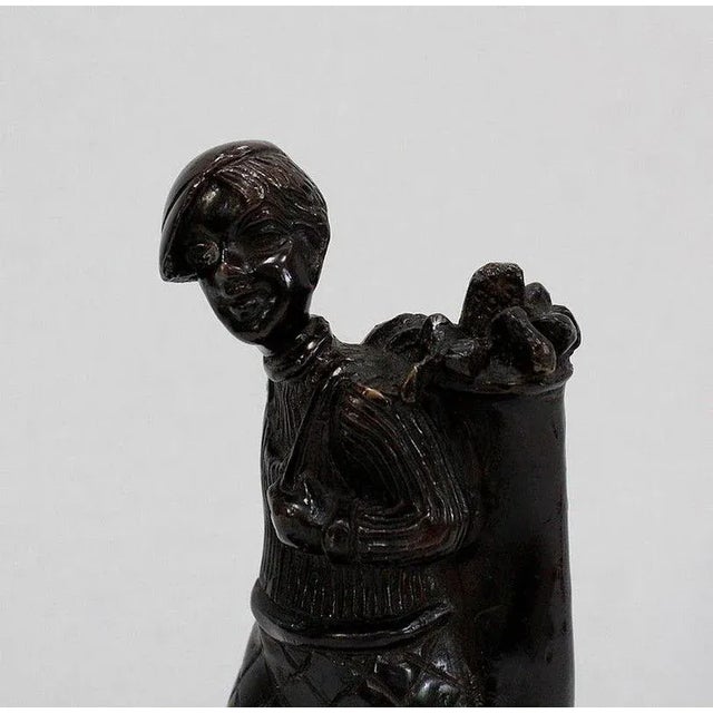 Bronze Golf Caddy Sculpture, Late 19th Century For Sale - Image 4 of 18