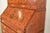 Baker Furniture Style Georgian Burl Wood Inlaid and Hand Painted Drop Front Secretary Desk With Bookcase Hutch Top For Sale - Image 9 of 15