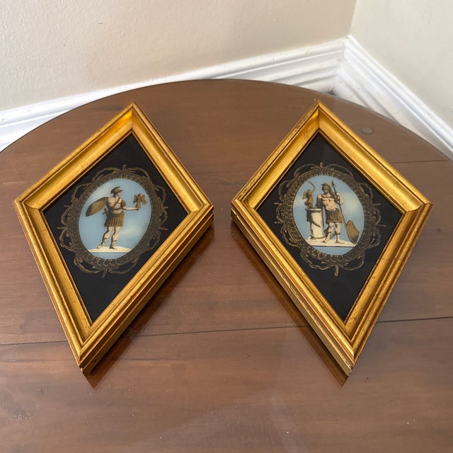 Vintage Italian Roman Warrior Wall Plaque ~ a Pair For Sale In Atlanta - Image 6 of 9