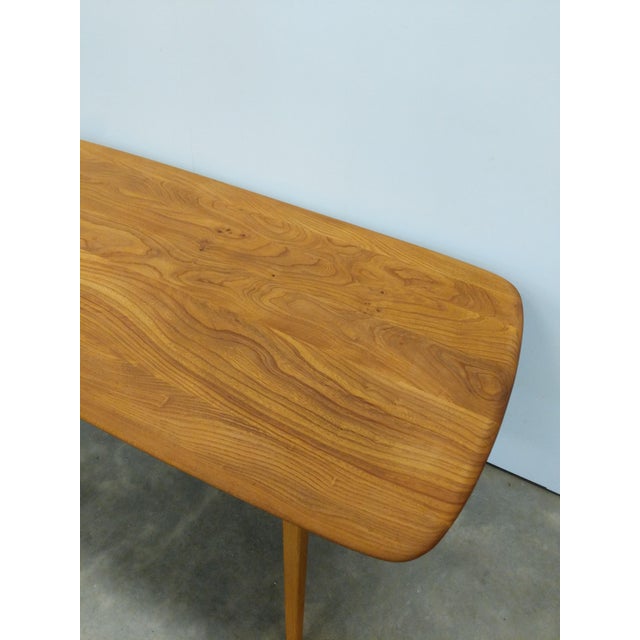 Brown Vintage Ercol Plank Dining Table For Sale - Image 8 of 9