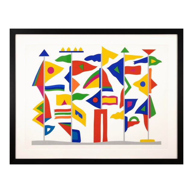 Daniel Gelakoska Color Breeze Contemporary Serigraph With Embossed Artist Seal For Sale