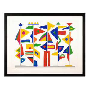 Daniel Gelakoska Color Breeze Contemporary Serigraph With Embossed Artist Seal