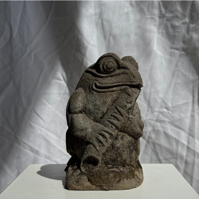 Small Balinese Limestone Frog Sculpture, 1980s For Sale - Image 4 of 10
