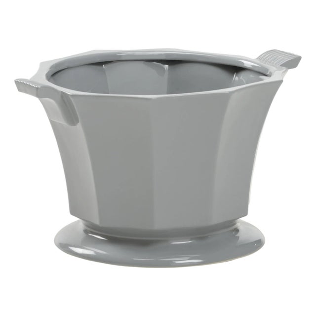 Baron Cachepot/Planter - Gray For Sale