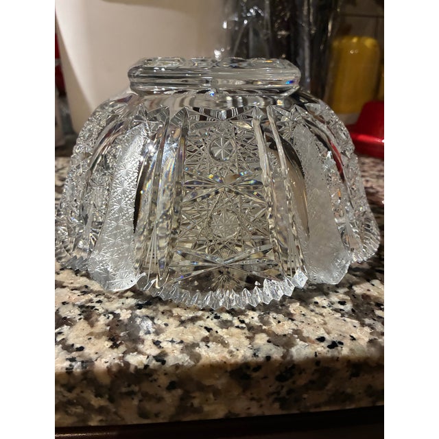 Early 21st Century Cut Lead Crystal Bowl For Sale - Image 5 of 8