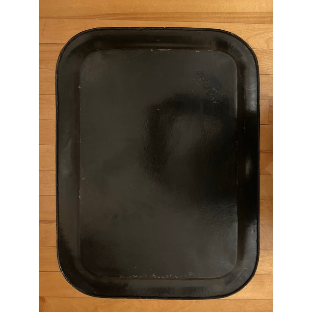Black Large Early 19th Century Black Tole Tray For Sale - Image 8 of 8