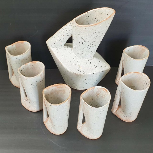 Vintage Orangeade Service in Stoneware, 1950s, Set of 2 For Sale - Image 11 of 11