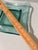Pair of Heavy Aqua Art Glass Sculptural Square Plates For Sale - Image 4 of 4