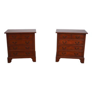 Pair of Stickley Antiquities Mahogany Bachelor Chests For Sale