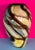 Art Glass Vase Multi-Color Tan With Brown Swirls For Sale - Image 10 of 12